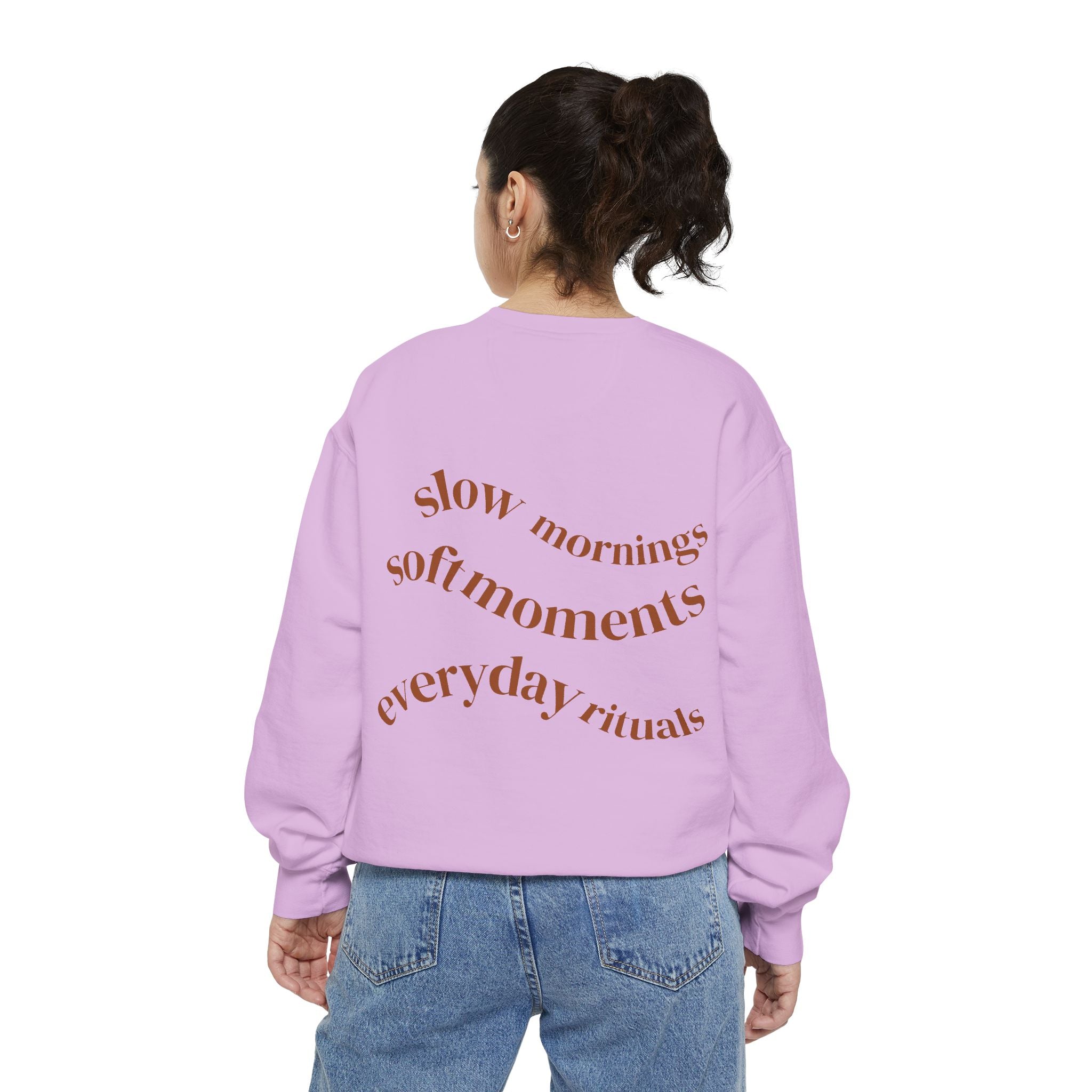 Minimalist 'Sage & Son' Logo Sweatshirt — Garment-Dyed Crewneck