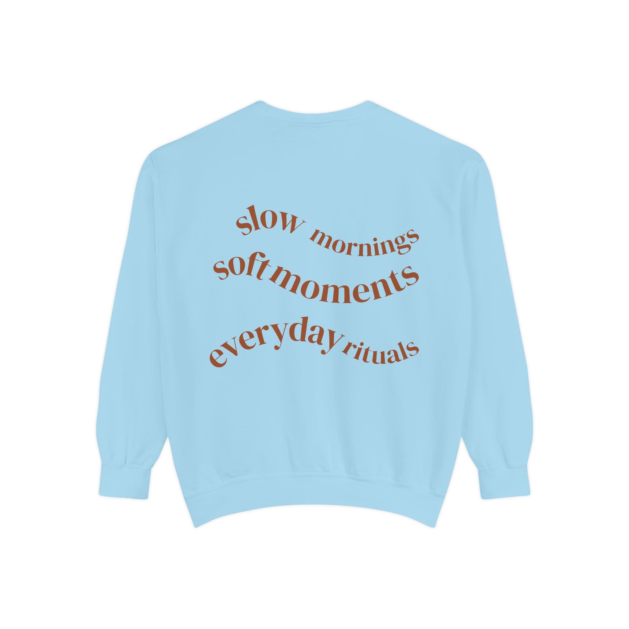 Minimalist 'Sage & Son' Logo Sweatshirt — Garment-Dyed Crewneck
