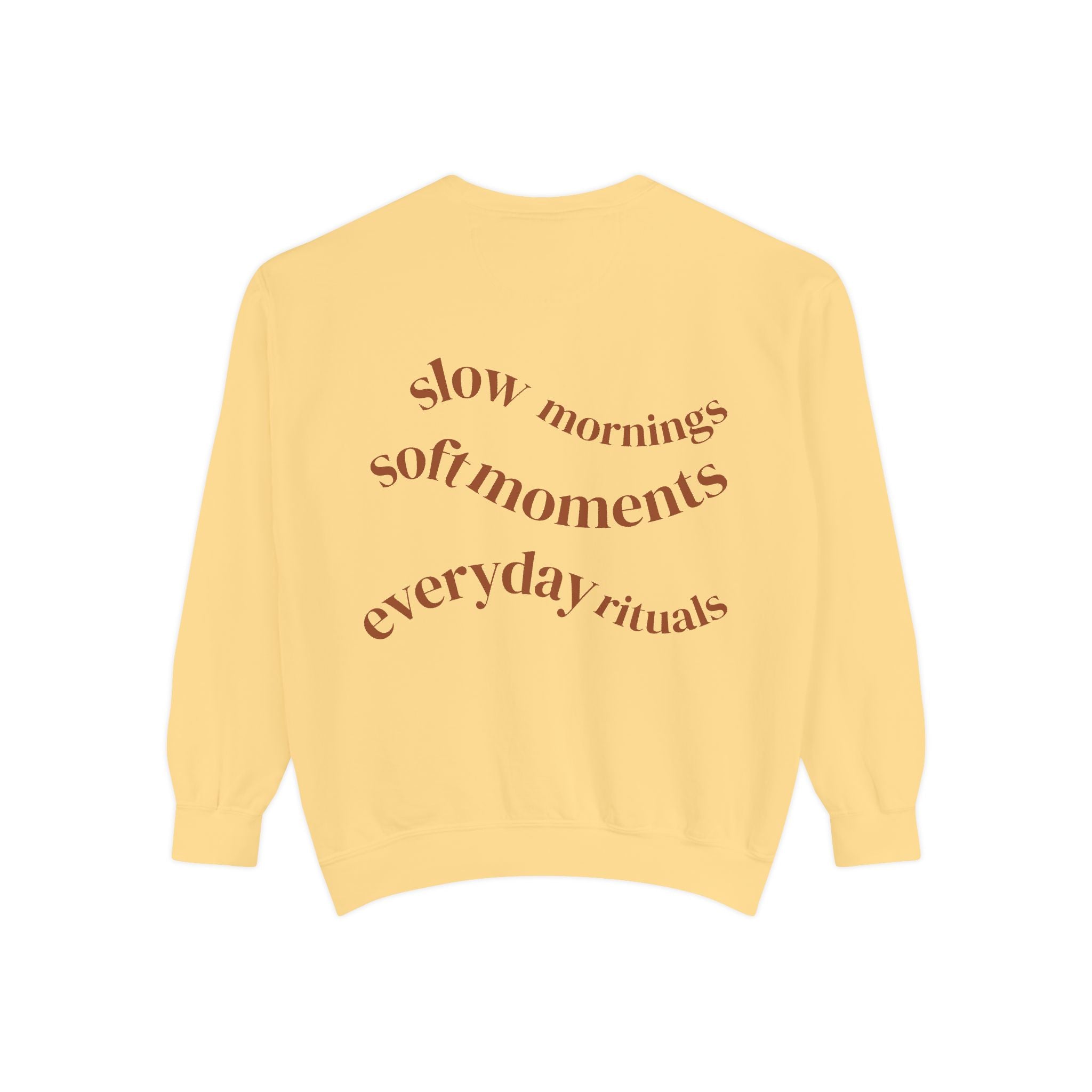 Minimalist 'Sage & Son' Logo Sweatshirt — Garment-Dyed Crewneck