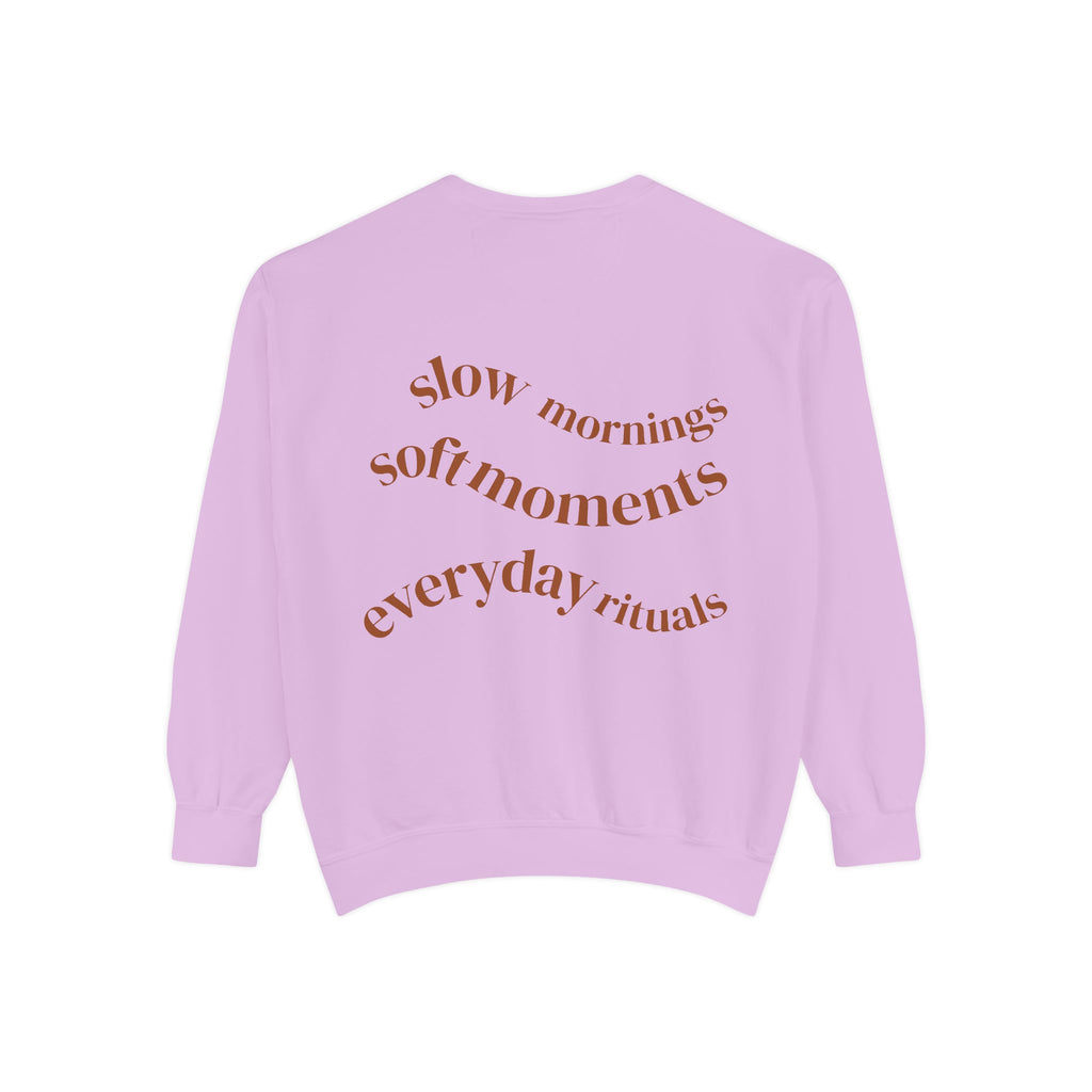 Minimalist 'Sage & Son' Logo Sweatshirt — Garment-Dyed Crewneck