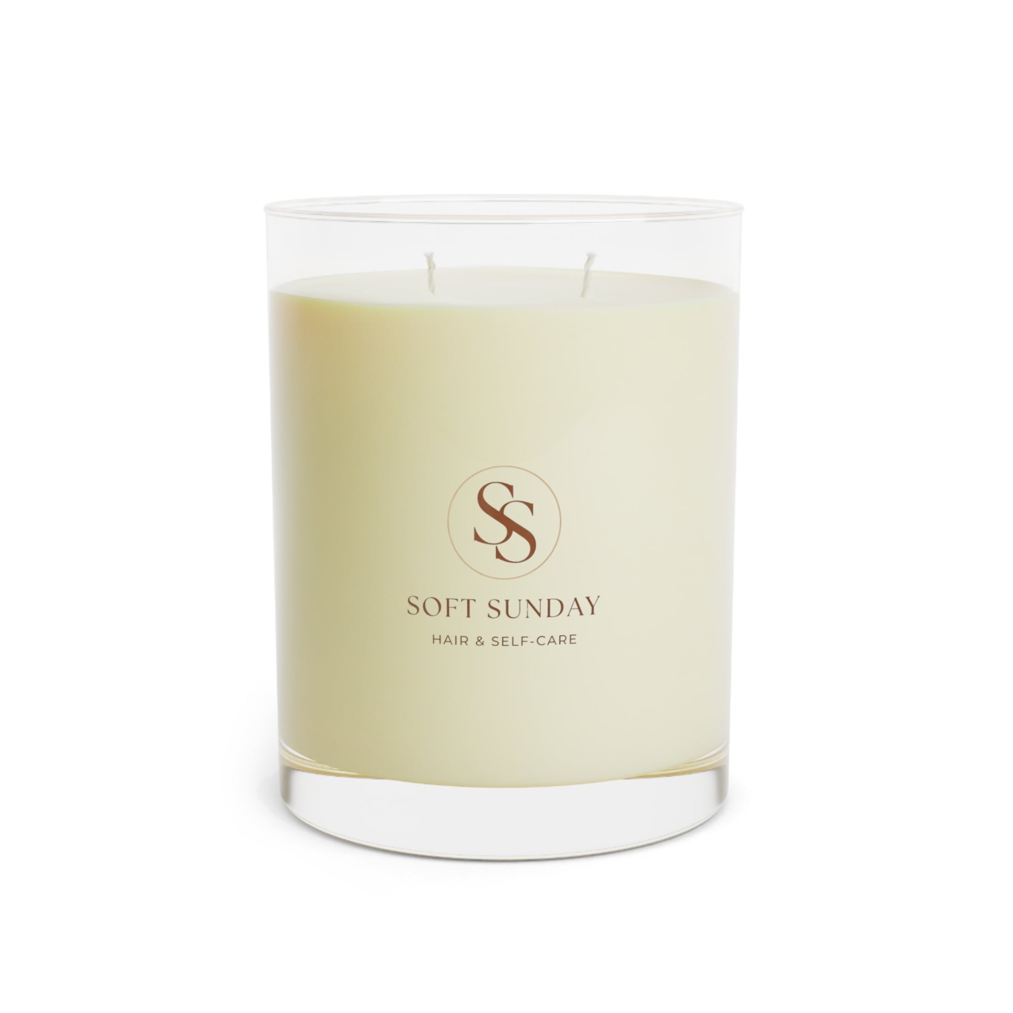 Soft Sunday Scented Candle - 11oz Glass Jar, Relaxing Spa & Self-Care Candle