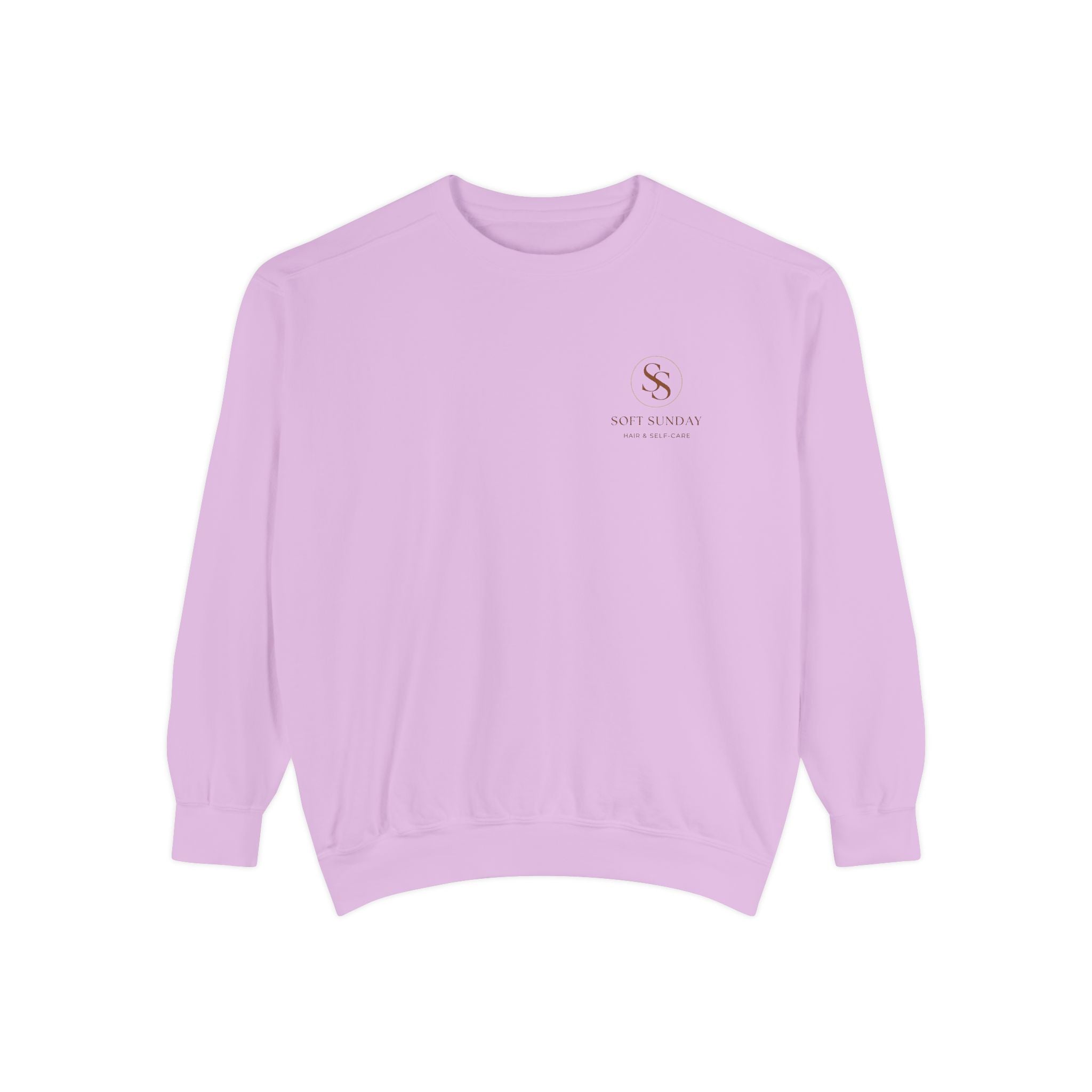 Minimalist 'Sage & Son' Logo Sweatshirt — Garment-Dyed Crewneck