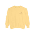 Minimalist 'Sage & Son' Logo Sweatshirt — Garment-Dyed Crewneck